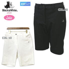 ブラック＆ホワイト Black&White BLS5603EB レディース パンツ ショート ストレッチ 撥水 シンプル ゴルフウェア スポーツウェア 春夏秋