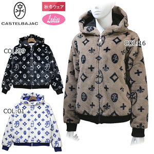 カステルバジャック CASTELBAJAC 7223412216 レディース フルジップ ブルゾン 中わた ゴルフウェア カジュアルウェア 秋冬