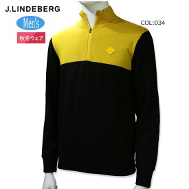 ジェイリンドバーグ J.LINDEBERG 071-17918 メンズ 長袖 セーター ニット 防風 ハイネック 秋冬 ゴルフウェア スポーツウェア