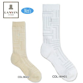 【ネコポス配送可能】 ランバン スポール LANVIN SPORT VMX0013B4 メンズ ソックス 抗菌防臭 ゴルフウェア 春夏秋冬
