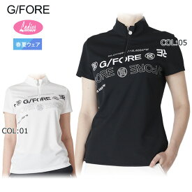 【ネコポス配送可能】G/FORE (GFORE) ジーフォア 073212056 レディース ハーフジップシャツ 半袖 ストレッチ ゴルフウェア スポーツウェア 春夏