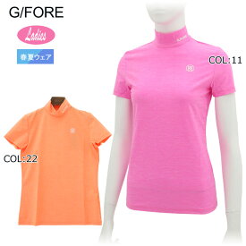 【ネコポス配送可能】G/FORE (GFORE) ジーフォア 073212054 レディース モックネックシャツ 半袖 吸水速乾 ストレッチ 軽量 ゴルフウェア スポーツウェア 春夏