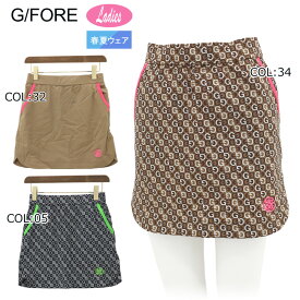 【ネコポス配送可能】G/FORE (GFORE) ジーフォア 073215354 レディース スカート ストレッチ インナーパンツ付き 総柄 ゴルフウェア スポーツウェア 春夏