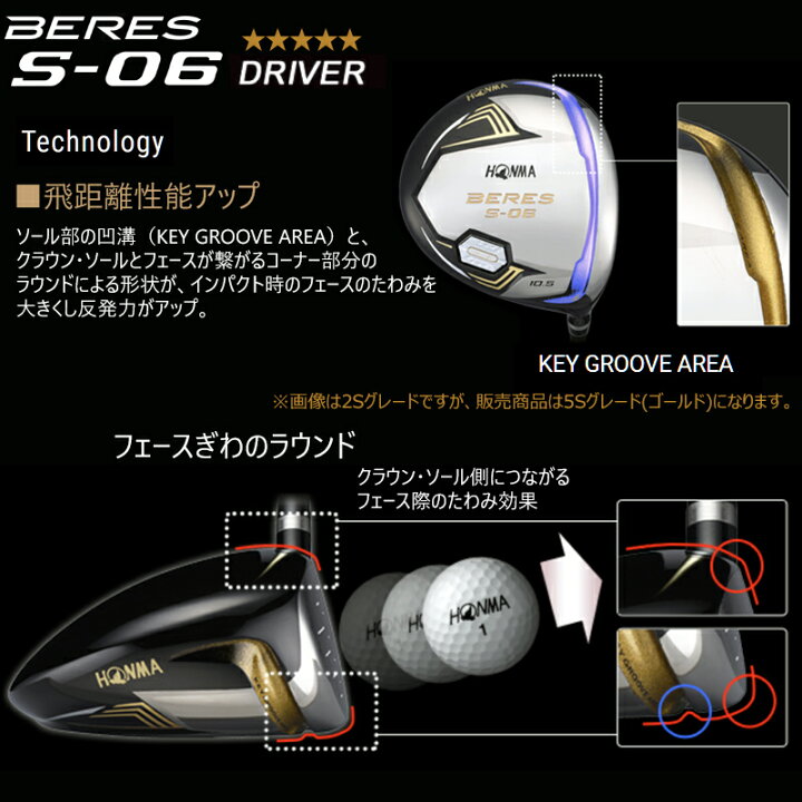 楽天市場】本間ゴルフ(ホンマ/HONMA) ベレス 06モデル 5Star グレード 