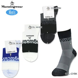 【ネコポス配送可能】 マンシングウェア Munsingwear MEBXJB02 メンズ ソックス ロゴ ゴルフウェア 春夏秋冬