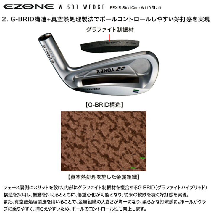 楽天市場】ヨネックス(YONEX) イーゾーン(EZONE) W501 ウェッジ 右用 