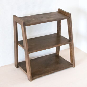 Slider shelf spice rack kitchen shelf kitchen shelf display case kitchen display shelf display rack desk shelf desk storing mini-shelf seasoning rack wooden Wood country antique North Europe cafe nostalgic finished product slider shelf