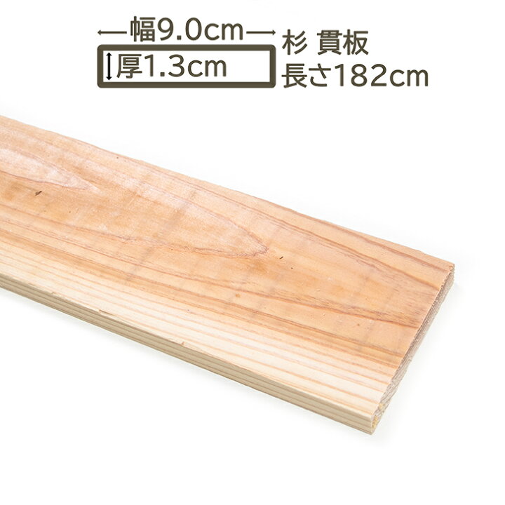 楽天市場】国産杉 貫板 9x1.3x182cm スギ 90x13x1820mm すぎ 杉 DIY 