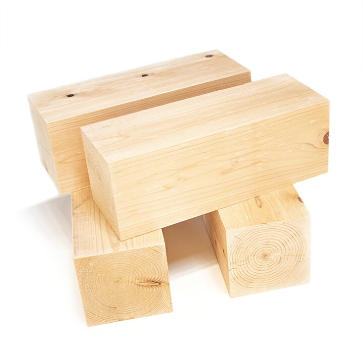 楽天市場】桧角材 9cmx9cmx25cm 4個セット 90mmx90mmx250mm 3寸角 木材 
