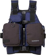 在有即日発送　シマノ(SHIMANO) サーフベスト VF-025U フリー　ネイビー　救命具　ゲームベスト　タック…