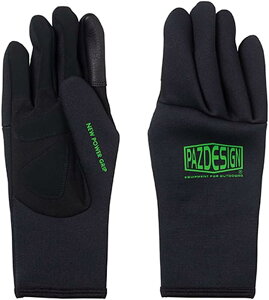 在有即日発送 パズデザイン PGV-043 クロロプレン5フィンガーグローブII ブラック/グリーン 3L 防寒フィッシンググローブ