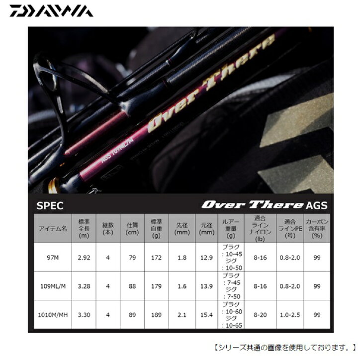 楽天市場 ダイワ オーバーゼアａｇｓ 109ｍｌ ｍ 送料無料 ロッド 釣具のフィッシャーズ