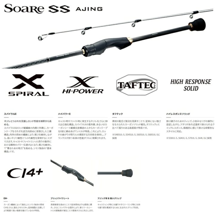 楽天市場】シマノ 22ソアレSSアジング S58ULS 送料無料 [ロッド 