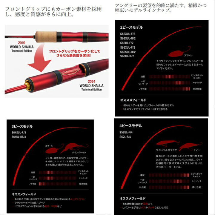 楽天市場】シマノ ワールドシャウラ テクニカルエディション S64SUL-R 