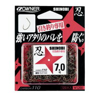 オーナー 忍 SHINOBI 茶 16522(鮎針 イカリ針 バラ 狐型) ゆうパケット可