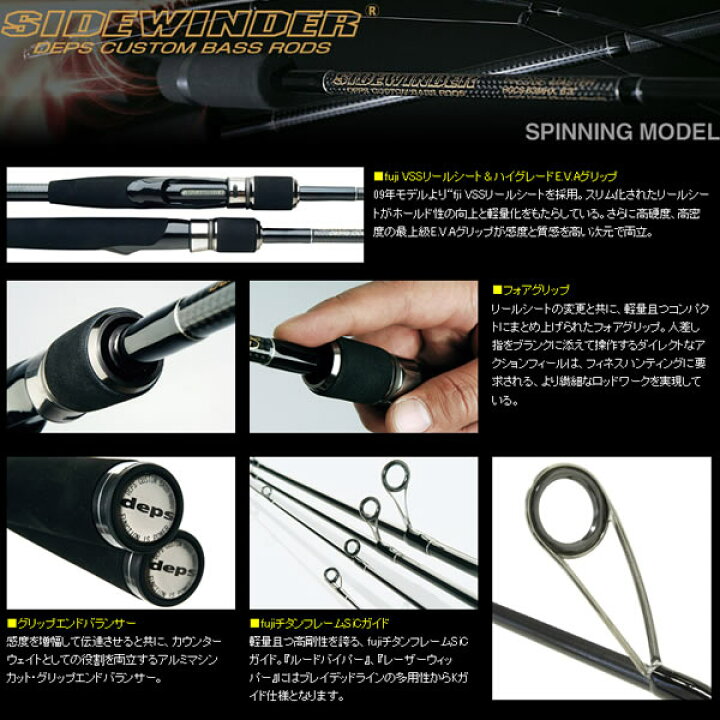 楽天市場】デプス サイドワインダー HGCS-72MHRF/GP ルードバイパー 