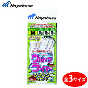 ハヤブサ 堤防ウルトラライトジギングサビキ 2本鈎2セット HS491 (ジグサビキ 仕掛け) ゆうパケット可