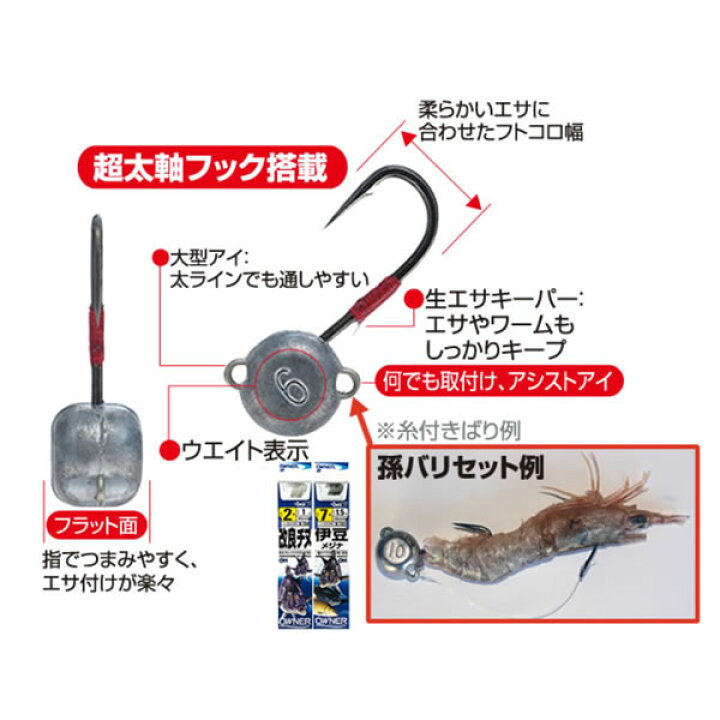 楽天市場 オーナー 虫ヘッドパワー Jh 90 ジグヘッド 釣り針 フィッシング遊