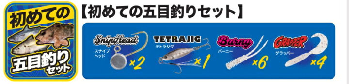 楽天市場 要エントリー 2点でp5倍3点以上で10倍 デュオ テトラワークス入門セット 初めての五目釣りセット ソルトワーム フィッシング遊