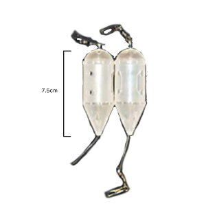 マルシン漁具 白ロケットテグス付 (コマセカゴ マキエカゴ) SS