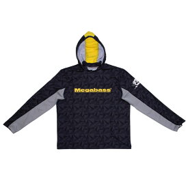 メガバス megabass ゲームフーディ GAME HOODIE ブラック (フィッシングパーカー)