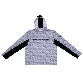 メガバス megabass ゲームフーディ GAME HOODIE ホワイト (フィッシングパーカー)