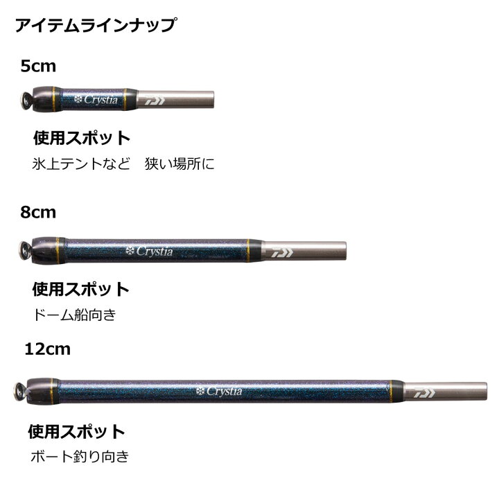 楽天市場 ダイワ クリスティアワカサギ穂先延長キット 12cm ブルー ワカサギ竿 フィッシング遊