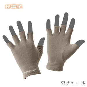 ハヤブサ フリーノット レイヤーテック インナーグローブ5本カット チャコール Y4609 (防寒手袋) ゆうパケット可