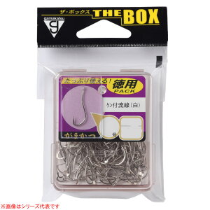 がまかつ ザ ボックス ケン付流線 白 (流線バラ針) ゆうパケット可