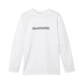 シマノ ドライロゴTシャツ ロングスリーブ ホワイト SH-022W (フィッシングTシャツ 長袖 吸水速乾 UVカット)