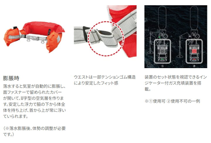 楽天市場】シマノ ラフトエアジャケット(ウエスト) 膨脹式救命具 VF 