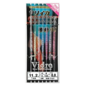 下田漁具 イカサビキビードロ11cmブランコ 2段7本 SIB-1127 (イカ完成仕掛け)