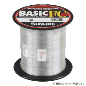 サンライン ベーシックFC クリア 320m 2号 1106 (ブラックバスライン フロロカーボンライン 釣り糸)