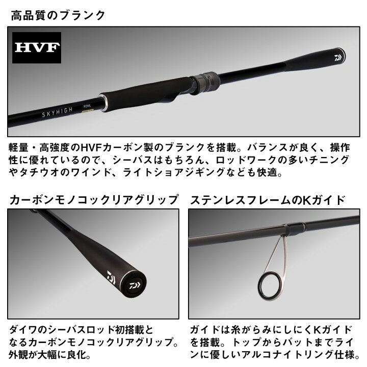 楽天市場】ダイワ スカイハイ 100MH (Daiwa ショアジギング ロッド 竿 