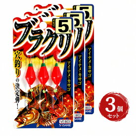 【9/4 20時〜 エントリーでP10倍】 初心者おすすめ！ささめ針 ブラクリ5号3点セット！(穴釣り ブラクリ仕掛け エサ釣り 堤防釣り) ゆうパケット可