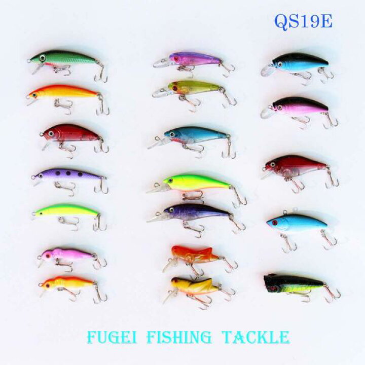 楽天市場 ミノー シャッド バイブレーション ポッパー各種あり 19個セット R12qs19e バス釣りハードルアー 風迎釣具楽天市場店