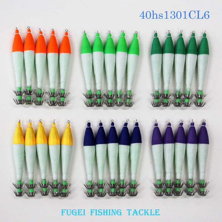 楽天市場 送料無料 釣具 仕掛け 浮きスッテ 4 0号 夜光 6色 30本 Rsute40hs1301cl6 アオリイカ ヒイカ 等 用 イカ 釣り 仕掛け 風迎釣具楽天市場店