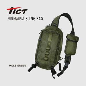 TICT tict MINIMALISM SLING BAG MOSS GREEN-ティクト ランガンバッグ 釣り ミニマリズム スリングバッグ -約5L グラファイトブラック 釣り用バッグ 釣りバッグ 釣り道具入れ メンズ 釣りバック フィッシ