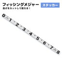 【7/10まで 2個でP5倍3個でP10倍(要エントリー)】フィッシングメジャー ステッカー 魚 計測シール グレー 長さ80cm×…