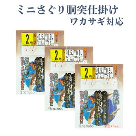 【8/10まで 2個でP5倍3個でP10倍(要エントリー)】胴付き仕掛け ミニさぐり胴突仕掛け Sサイズ ワカサギ対応 ハリス 仕掛け 3個 6個 12個 釣具 オルルド釣具 釣り具 釣り