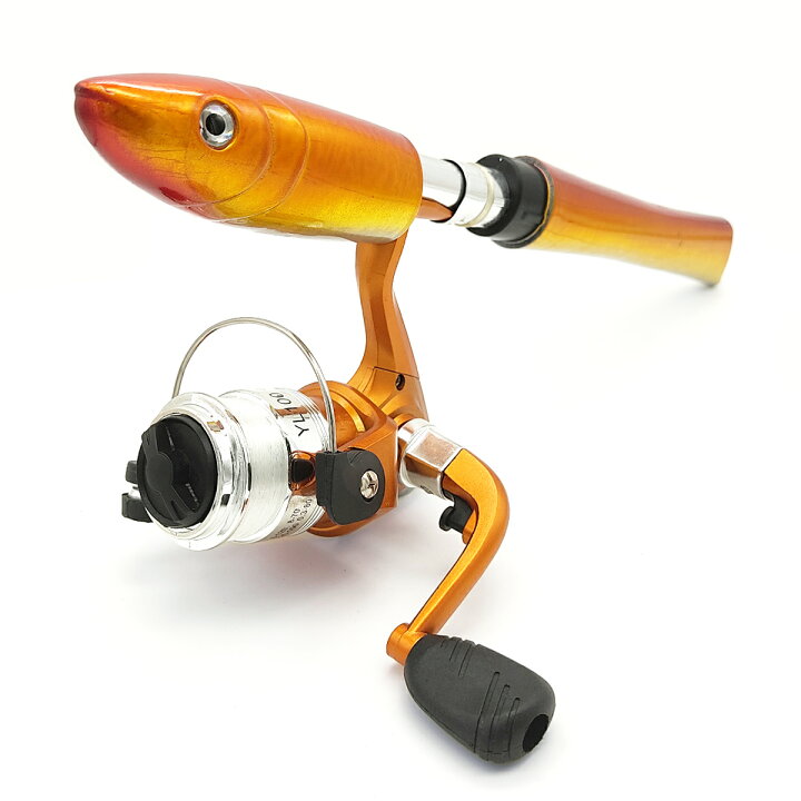 楽天市場】ロッド リールセット 魚型 竿 おさかなロッド スピニング 