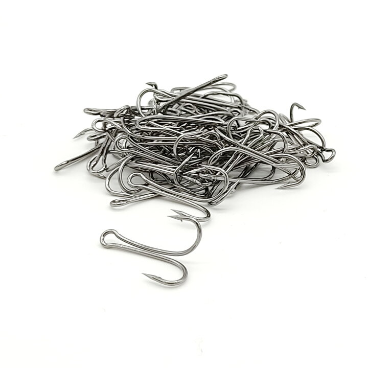 ダブルフック 50個入り 8# 6# 4# 送料無料 釣具 オルルド釣具 釣り具 フィッシング フック 釣り針 ダブルフック 8# 6# 4# 50個入り ライギョ用フロッグなど・根掛かり対策・交換用に オルルド釣具 送料無料