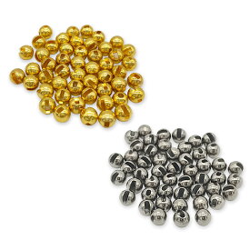 タングステン フライタイイングビーズ 縦スリットタイプ ゴールド ブラックニッケル 9サイズ 大容量 釣具 オルルド釣具 釣り具 釣り