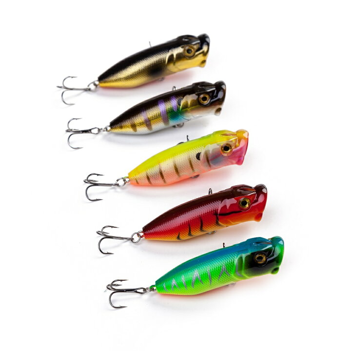 楽天市場】ポッパー 5色セット 6.5cm 13g トップウォーター ルアー 