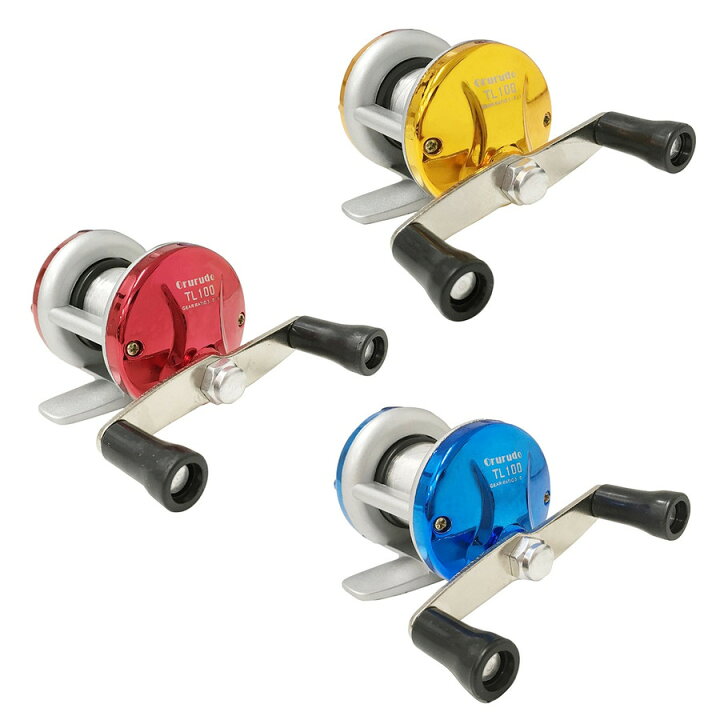楽天市場 オルルド釣具 軽量両軸リール Puchi Tl100 2号糸付 3カラー レッド ブルー ゴールド 釣り王国 楽天市場店