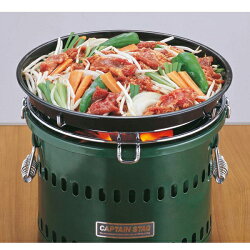【キャプテンスタッグ】炭焼き名人万能七輪水冷式(M-6482)