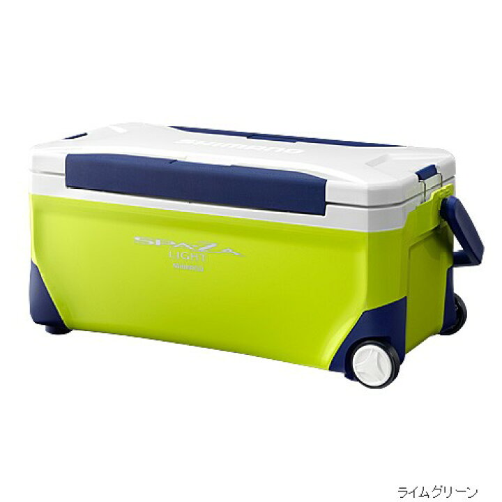 楽天市場 スペーザ ライト 350 キャスター付き ライムグリーン シマノ クーラーボックス 35l 釣り クーラー フィッシングマックス楽天市場店