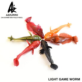 徹湾 ライトゲームワーム AZW-J J005＃グリパンレッドラメ アズーロ