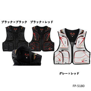鮎ベスト FP-5180 ブラック×レッド L エクセル