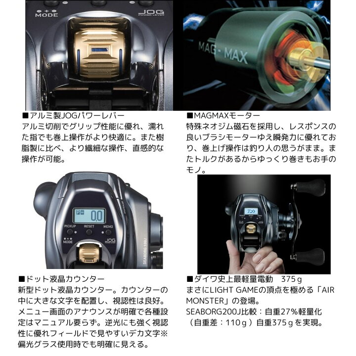 楽天市場】24 シーボーグ #100J(右巻き) PE1.5号-200mリールに巻いて 